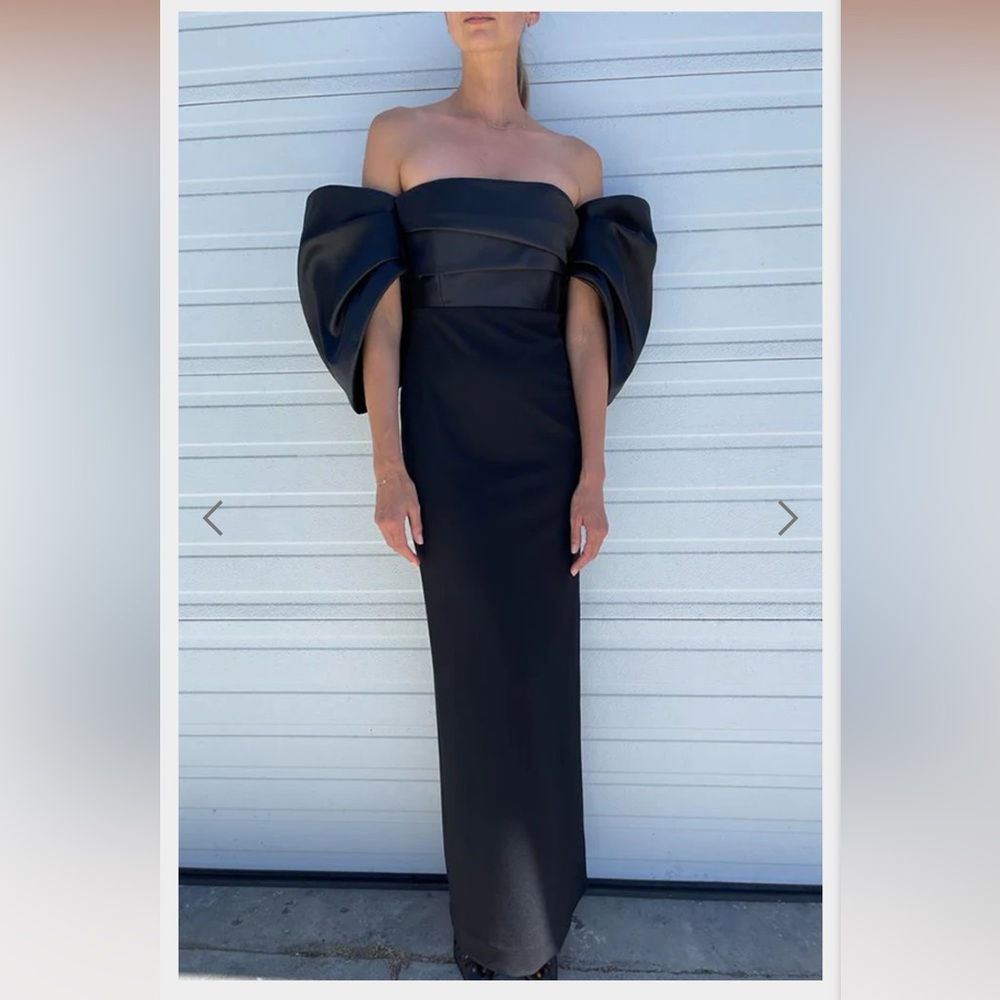 Solace London Arla Dress in Black, US 8 UK 12